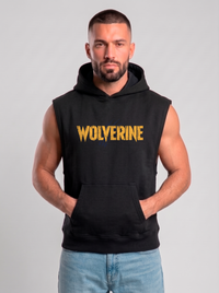 Polerón Musculosa con Capucha Wolverine | Black