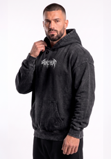 Poleron oversize acid wash The punisher 1990 / Black vintage