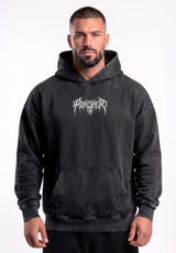 Poleron oversize acid wash The punisher 1990 / Black vintage