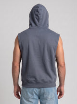 Polerón Musculosa con Capucha lisa Premium | steel gray