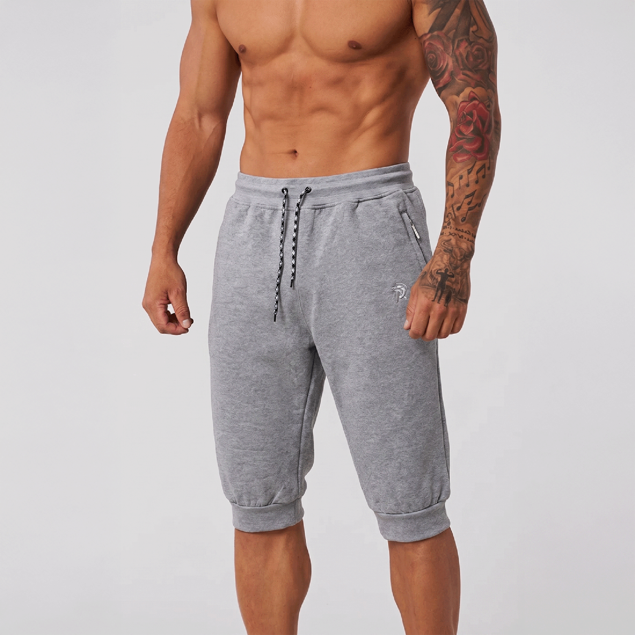 Short buzo  3/4 basic aress gris