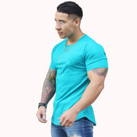 Polera slim fit aress x ademan turquesa