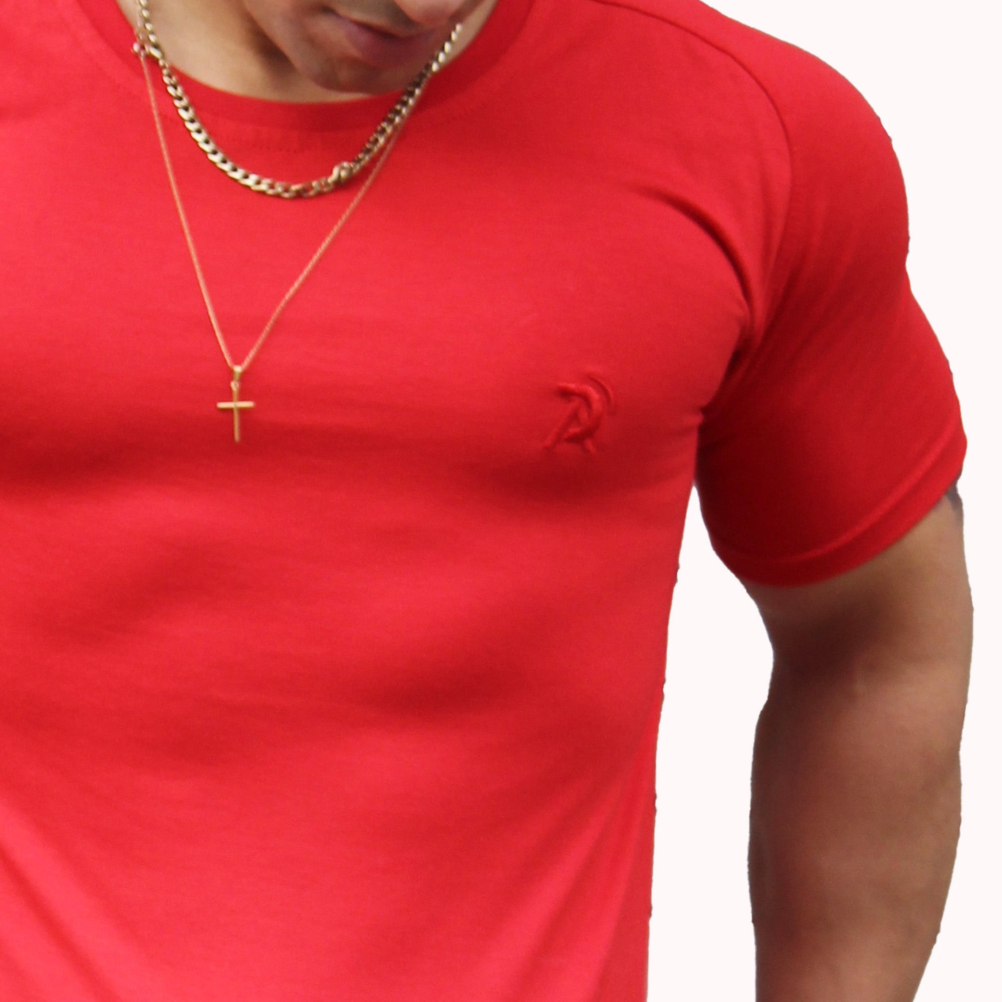 Polera slim fit aress x ademan rojo