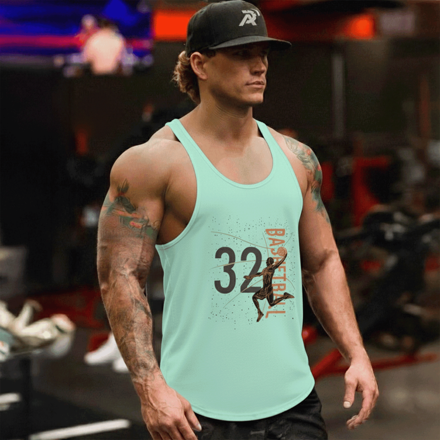 polera musculosa tirante aress 32 verde agua