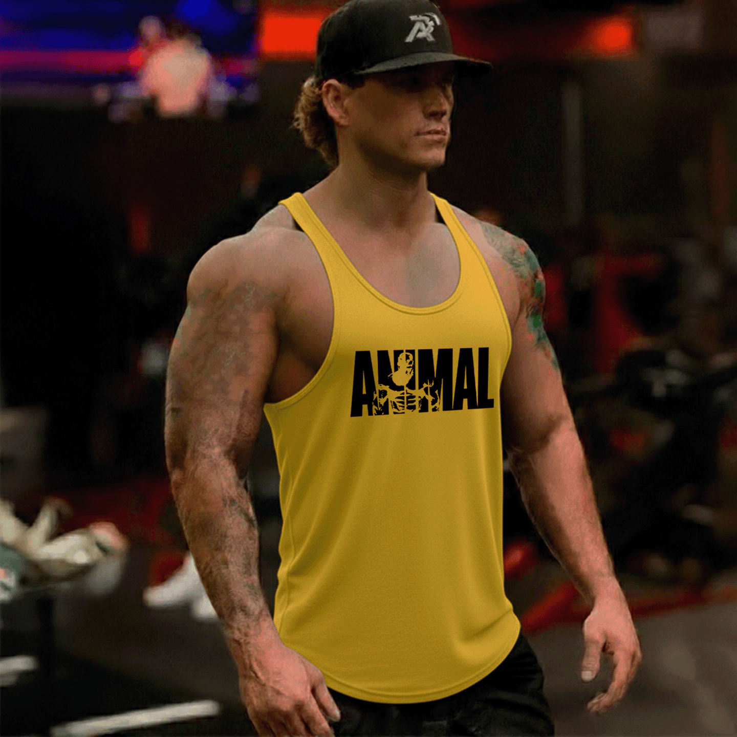 polera musculosa tirante animal amarillo