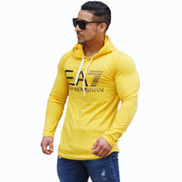 Polera Long Fit Capucha Emporio amarillo oro