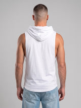 Polera Musculosa Capucha Lisa - White