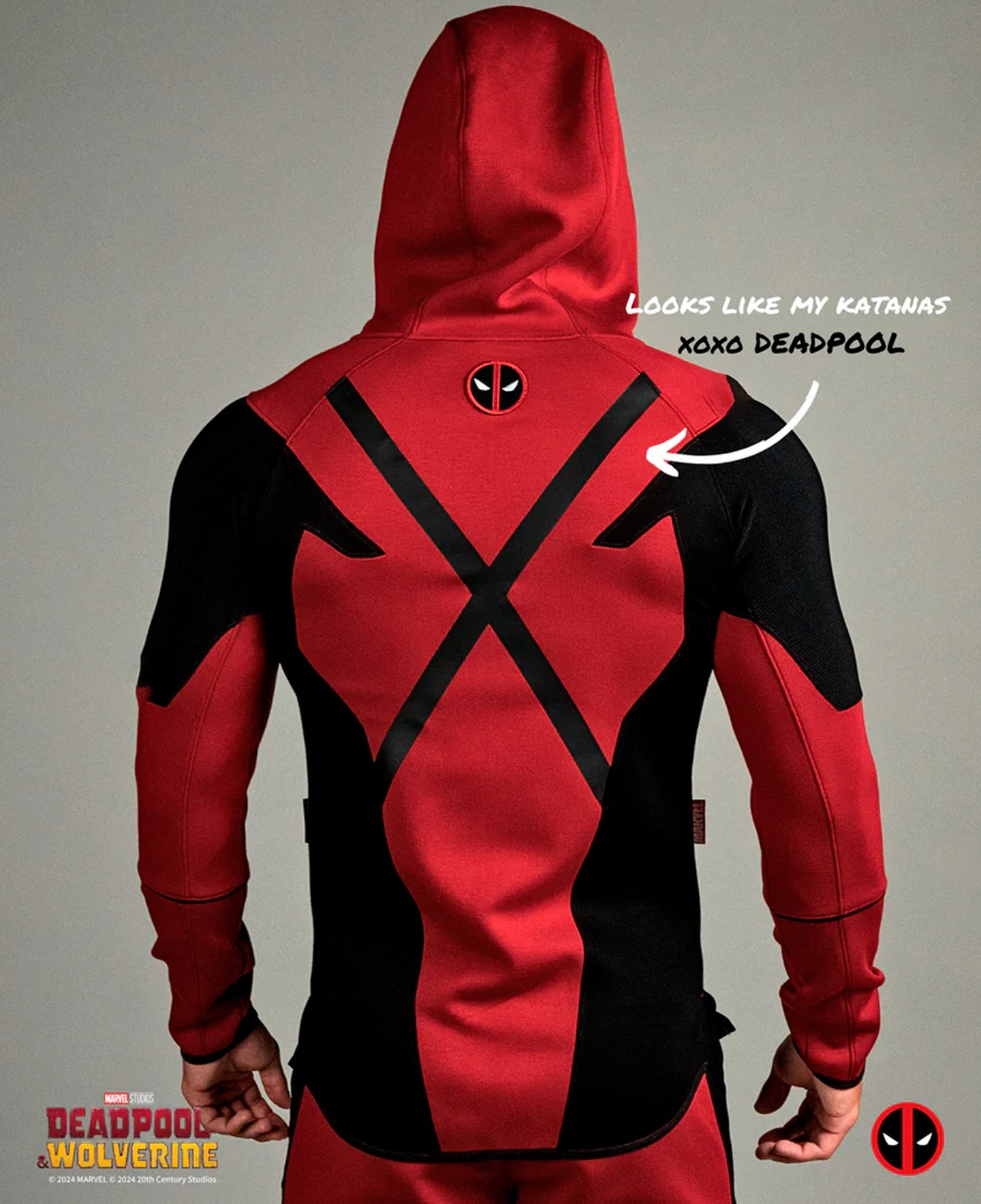 Poleron canguro con capucha de alto rendimiento DEADPOOL - Pre-venta