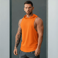 Polera Musculosa Capucha Lisa - Orange