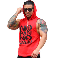 Polera Musculosa Capucha Nopain Nogain rojo