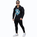 Polera Long Fit Capucha jordan23 negro