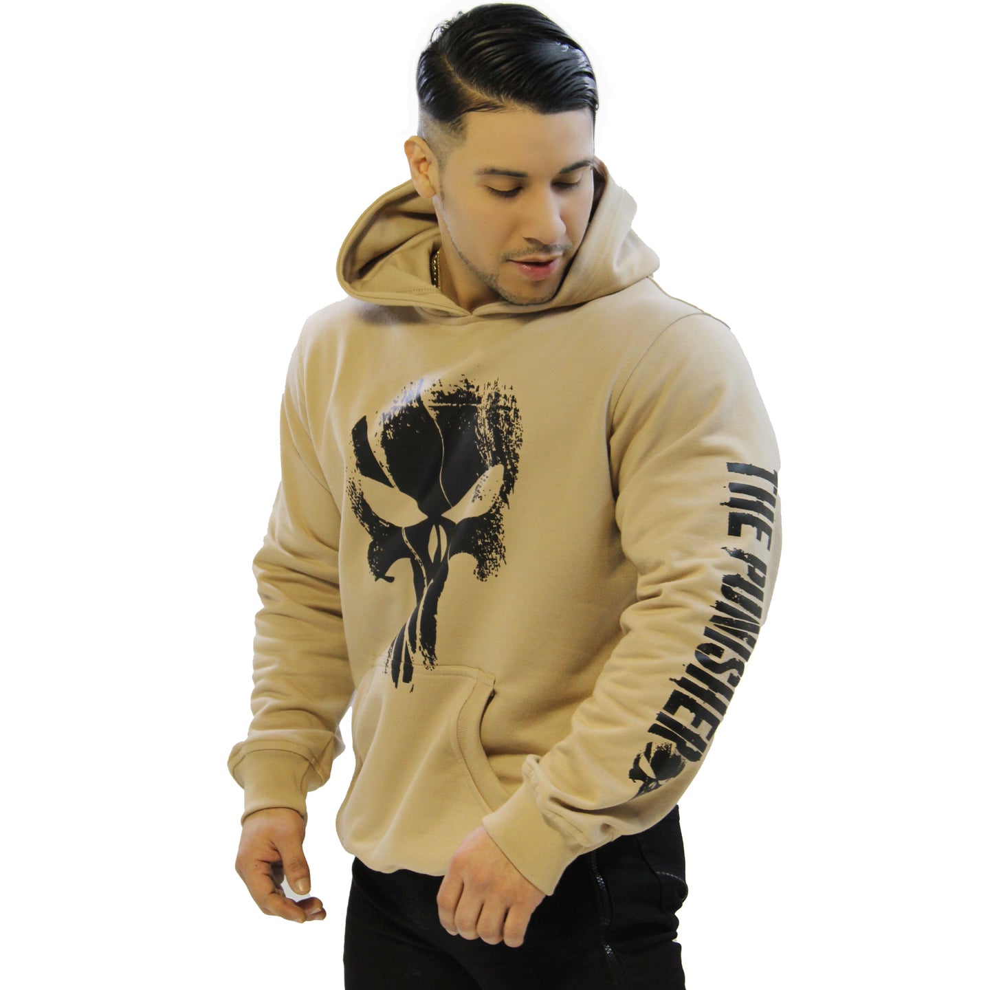 Poleron canguro the punisher beige