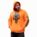 Poleron canguro the punisher naranja