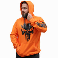 Poleron canguro the punisher naranja