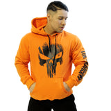 Poleron canguro the punisher naranja