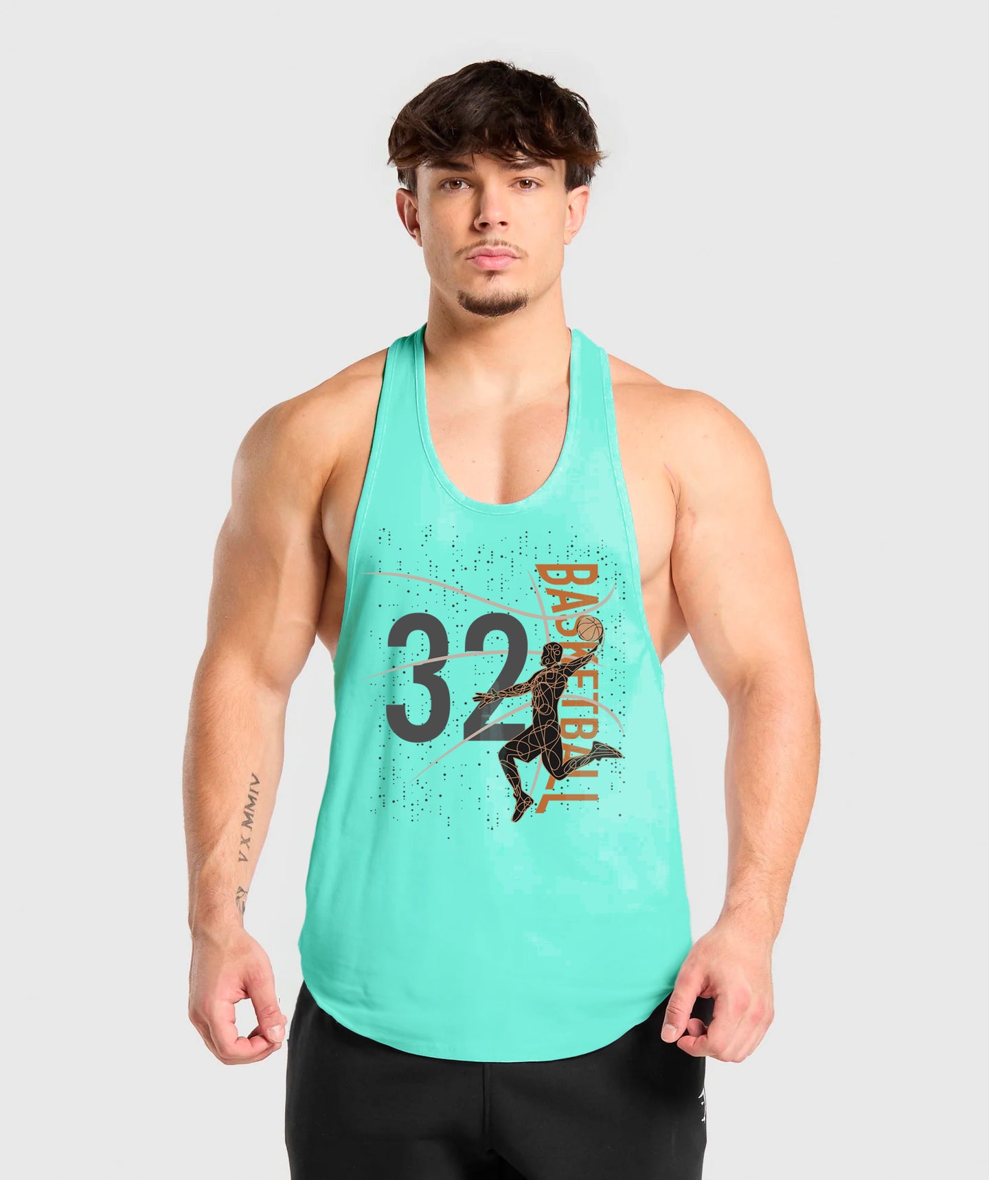 polera musculosa tirante aress 32 verde agua