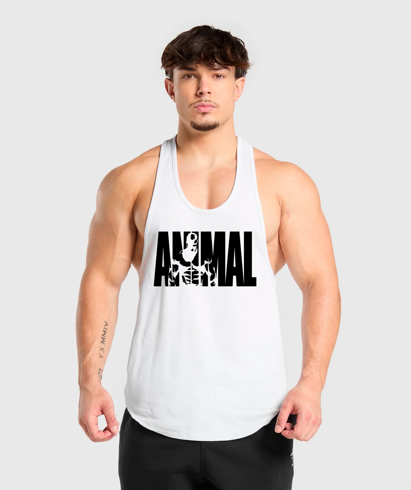 polera musculosa tirante animal blanco