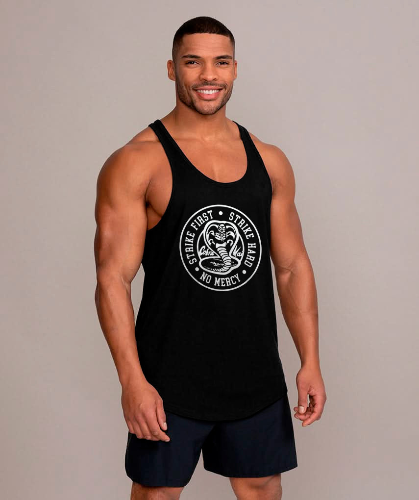 polera musculosa tirante cobra kai negro