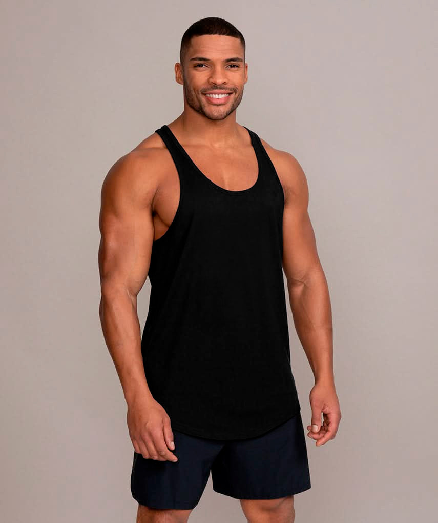 Polera musculosa Tirante lisa - Negro