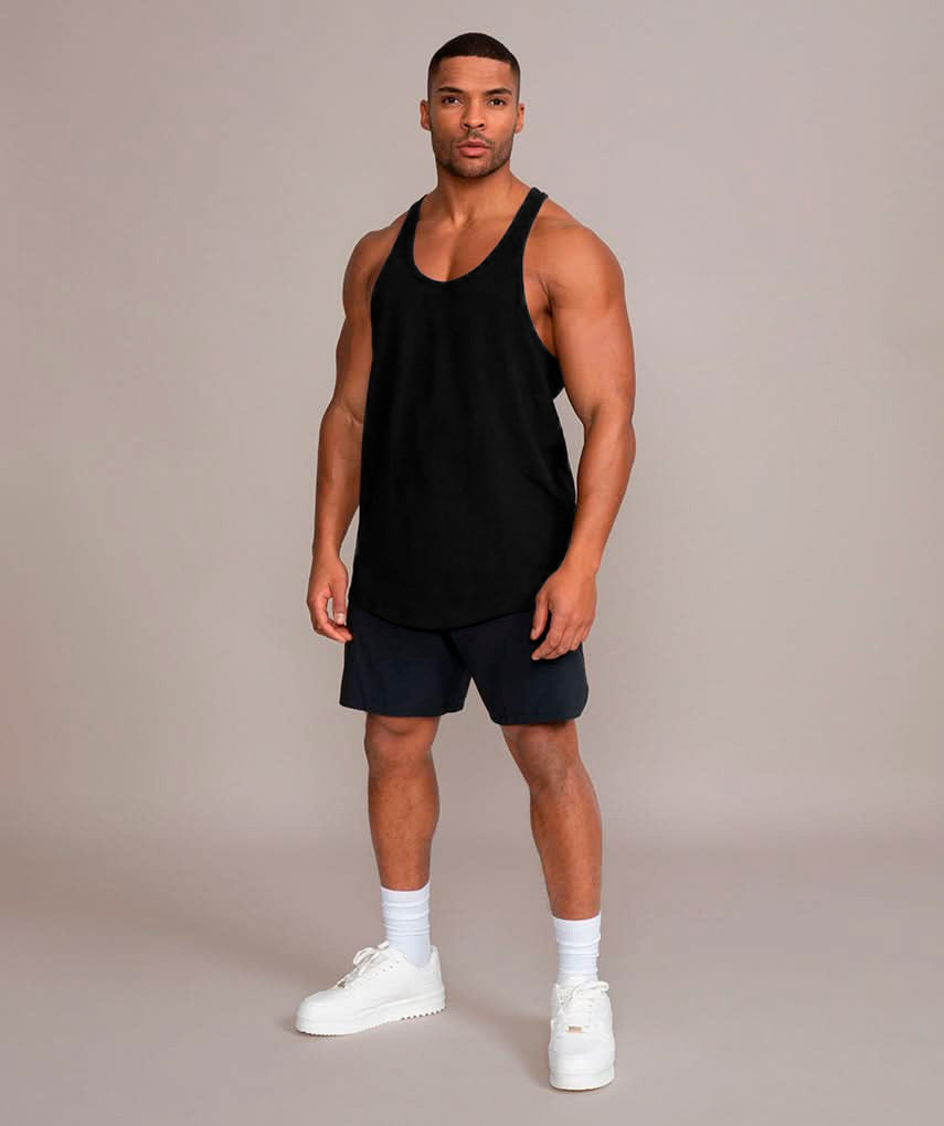 Polera musculosa Tirante lisa - Negro