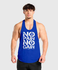 polera musculosa tirante nopain nogain azul rey