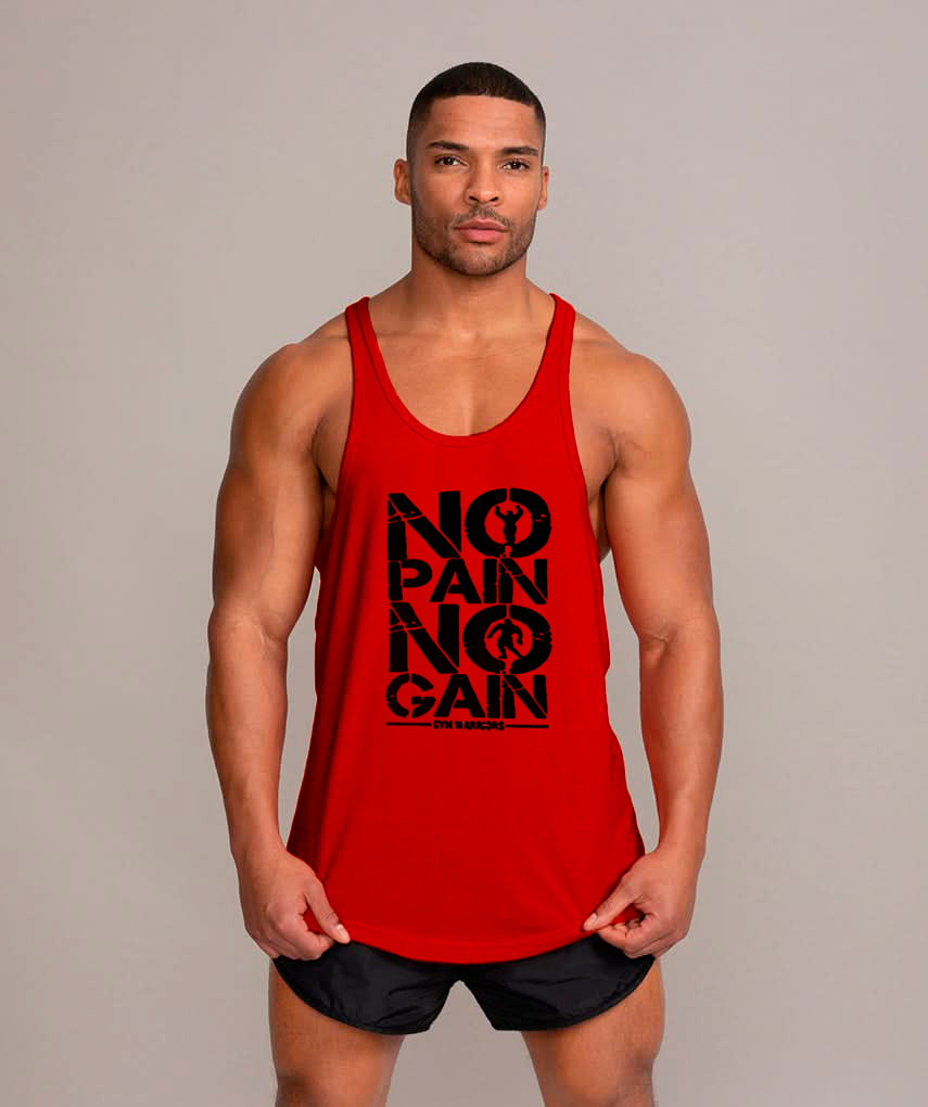 polera musculosa tirante nopain nogain rojo