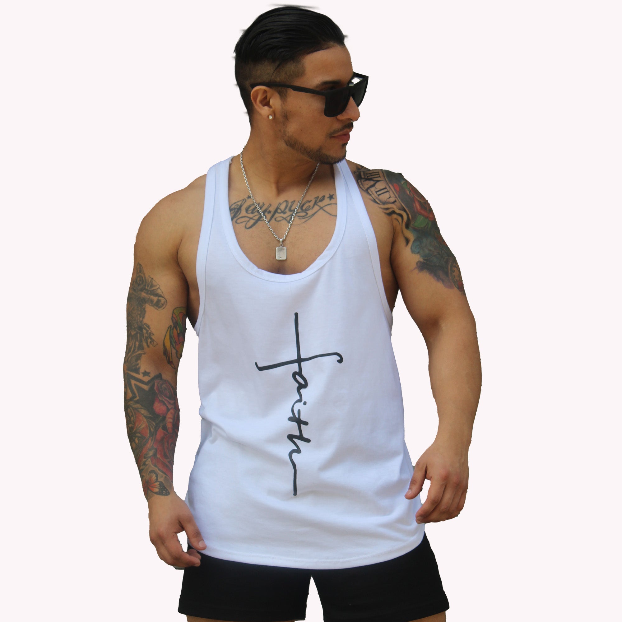 polera musculosa tirante faith blanco