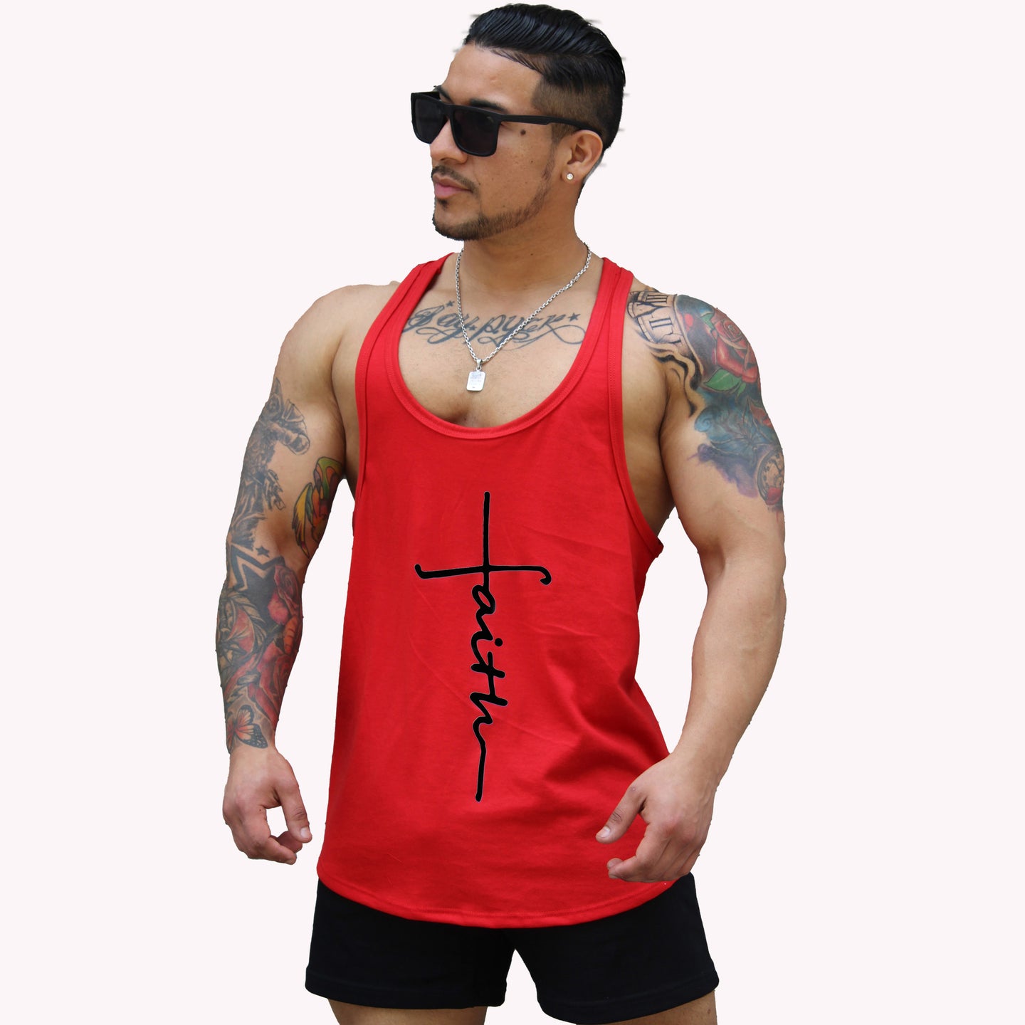 polera musculosa tirante faith rojo