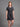 Vestido Polera Acid Wash Cuello V Manga Corta para Mujer | negro
