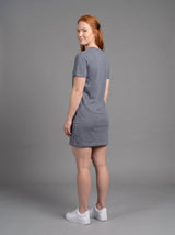 Vestido Polera Básico de Manga Corta para Mujer | gris