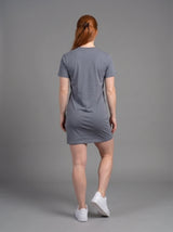 Vestido Polera Básico de Manga Corta para Mujer | gris