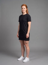 Vestido Polera Básico de Manga Corta para Mujer | Negro
