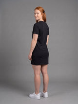 Vestido Polera Básico de Manga Corta para Mujer | Negro