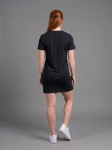 Vestido Polera Básico de Manga Corta para Mujer | Negro