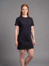 Vestido Polera Básico de Manga Corta para Mujer | Negro
