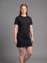 Vestido Polera Básico de Manga Corta para Mujer | Negro